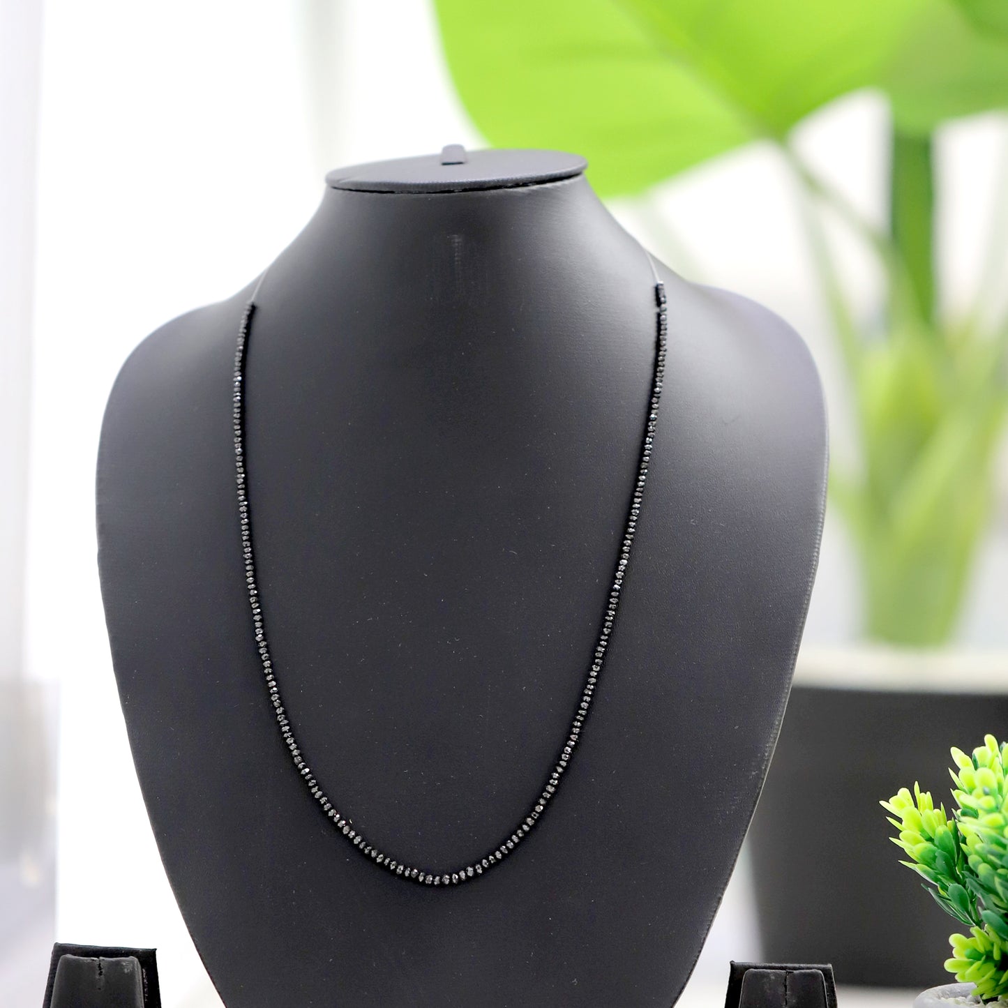 20 CT Rondelle Cut Diamond Beads 2.5 to 3 MM Heated Black Color Diamond Beads Loose Natural Full Cut Diamond Beads Custom Made Jewelry