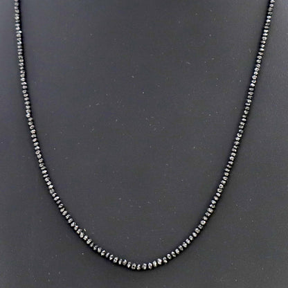 20 CT Rondelle Cut Diamond Beads 2.5 to 3 MM Heated Black Color Diamond Beads Loose Natural Full Cut Diamond Beads Custom Made Jewelry