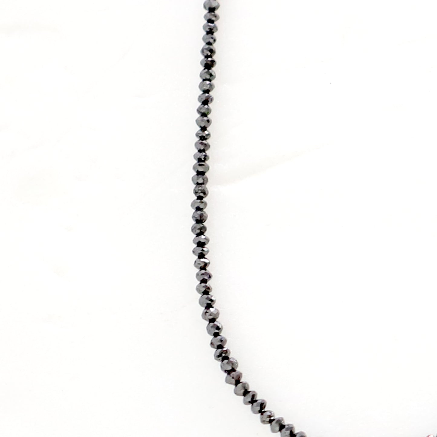 20.23 CT Natural Rondelle Cut Diamond Beads 2.5 MM to 3 MM Treated Black Color Loose Natural Diamond Beads For Wedding Jewelry