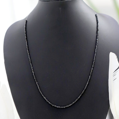 19.84 CT Heated Black Color Diamond Beads 2.5 MM to 3 MM Loose Natural Rondelle Full Cut Diamond Beads Conflict Free Genuine Diamond