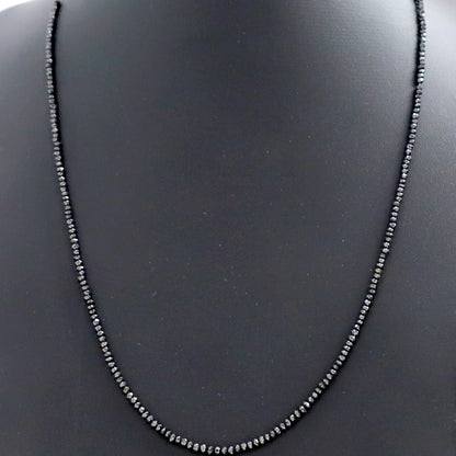 19.84 CT Heated Black Color Diamond Beads 2.5 MM to 3 MM Loose Natural Rondelle Full Cut Diamond Beads Conflict Free Genuine Diamond