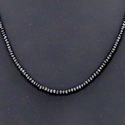 19.84 CT Heated Black Color Diamond Beads 2.5 MM to 3 MM Loose Natural Rondelle Full Cut Diamond Beads Conflict Free Genuine Diamond