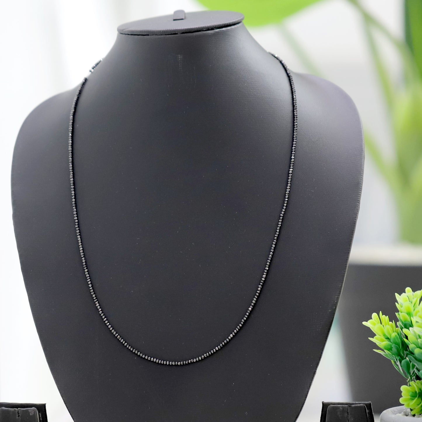 2 MM Size Rondelle Full Cut Diamond Beads 16.55 CT Natural Loose Treated Black Color Diamond Beads Black Diamond Beads Wedding Jewelry