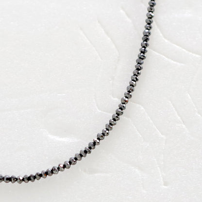 2 MM Size Rondelle Full Cut Diamond Beads 16.55 CT Natural Loose Treated Black Color Diamond Beads Black Diamond Beads Wedding Jewelry
