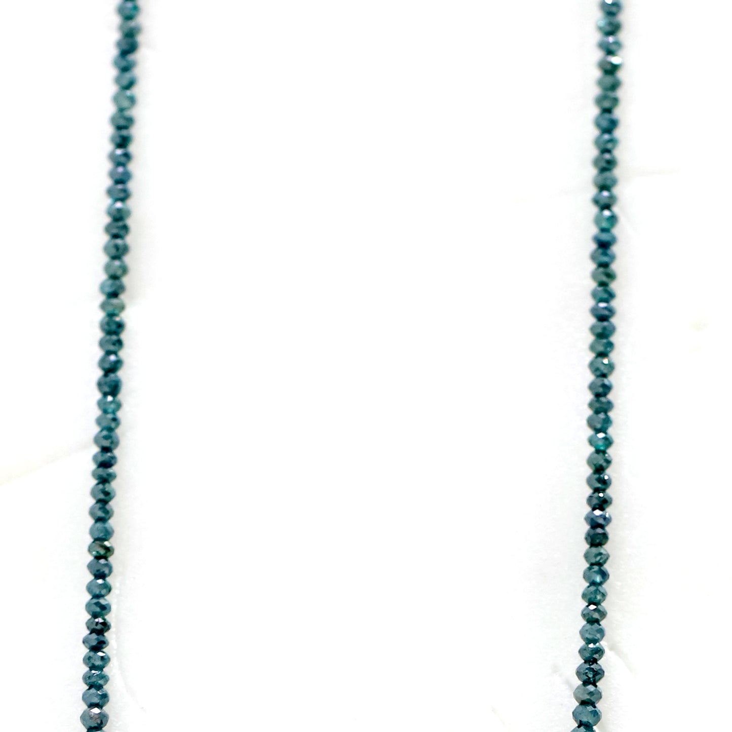 21 CT Treated Blue Color Diamond Beads Natural Roundel Shape Diamond Bead 2.2 MM to 2.8 MM Total 16 Inch Long Diamond Beads Bespoke Jewelry
