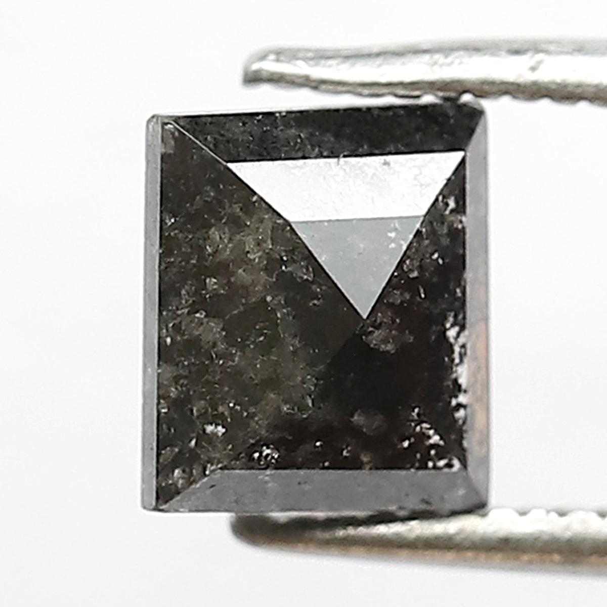 Natural 1.17 CT Square cut Salt and Pepper Diamond | Loose Gray Black Conflict Free Diamond