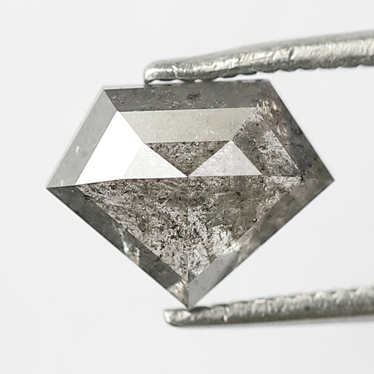 1.72 CT Natural loose Diamond Perfect Diamond Shape Natural Grayish black Diamond Salt and Pepper Diamond for Diamond Shape Engagement Ring