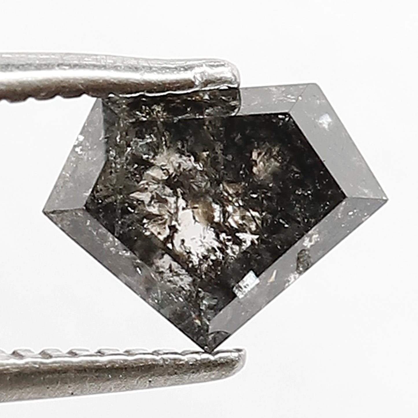 1.41 Ct Natural Grey Black Diamond | Diamond Shape Salt & Pepper Loose Diamond for Engagement or Wedding Rings