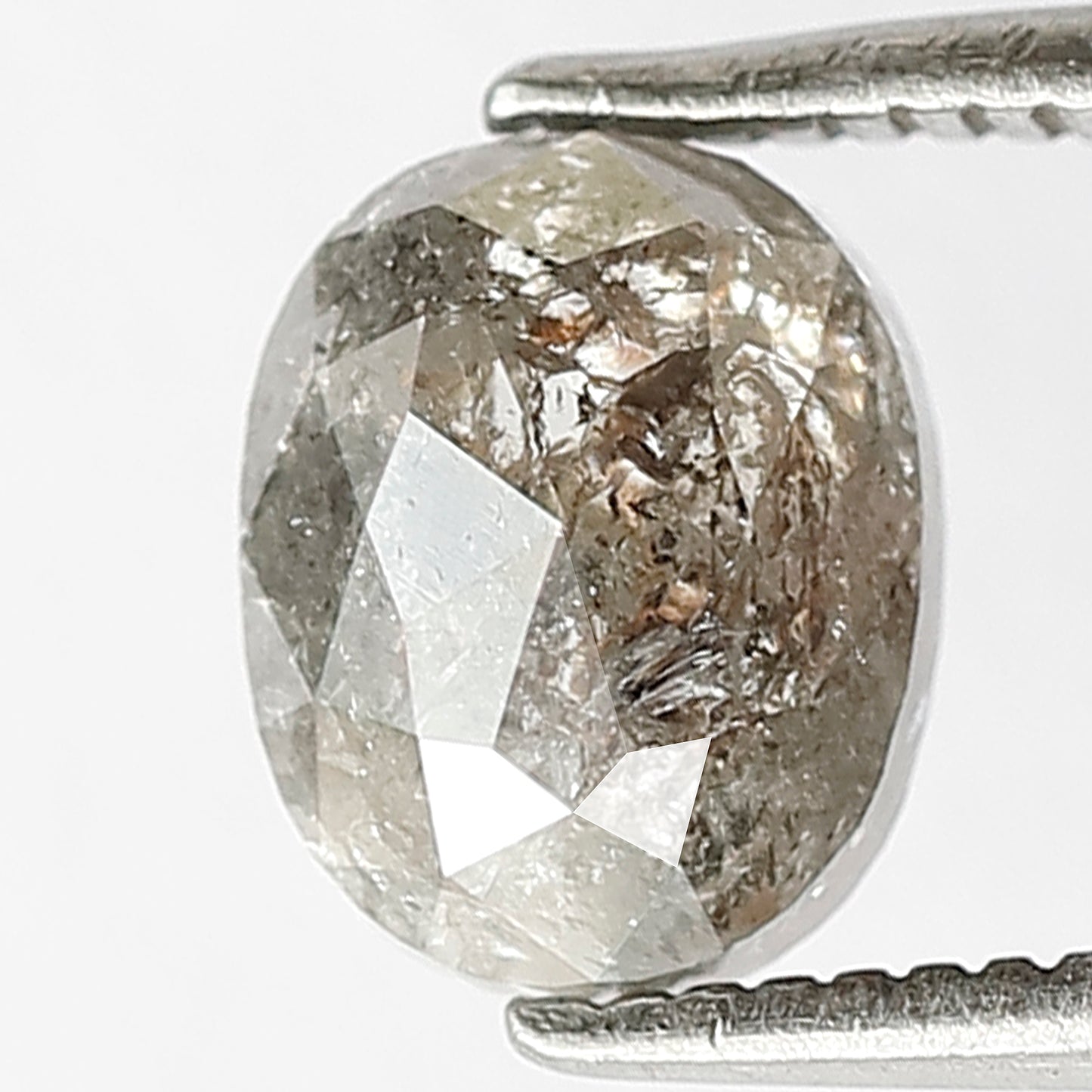 1.67 Ct Natural Grey Black Diamond | Oval Shape Salt & Pepper Loose Diamond for Solitaire Engagement Ring