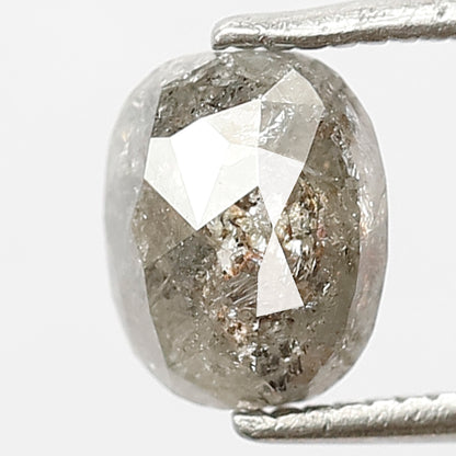 1.67 Ct Natural Grey Black Diamond | Oval Shape Salt & Pepper Loose Diamond for Solitaire Engagement Ring