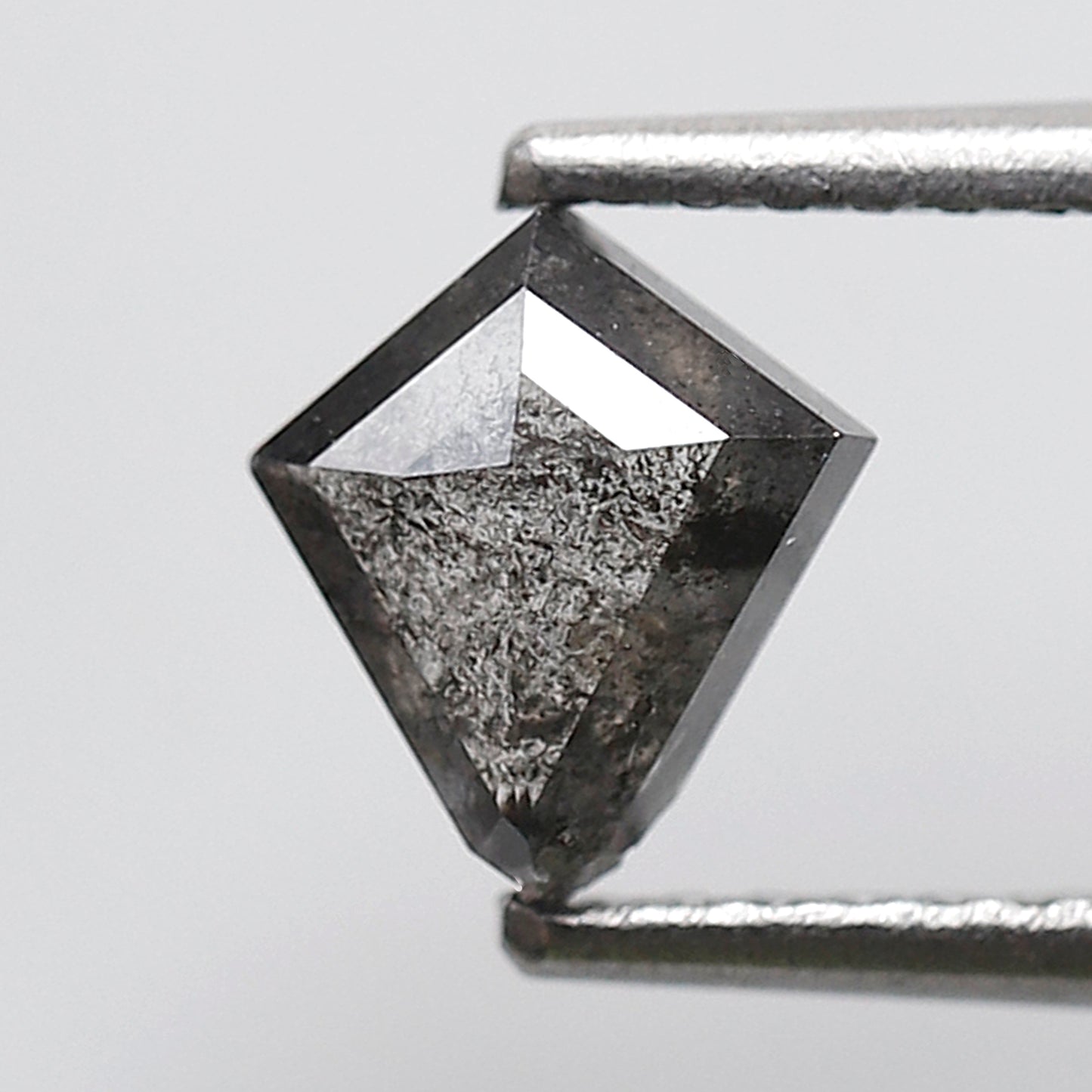 Blackish Gray Kite Cut Diamond 0.64 Ct, Natural Salt and Pepper Loose Diamond for Custom Jewelry Design