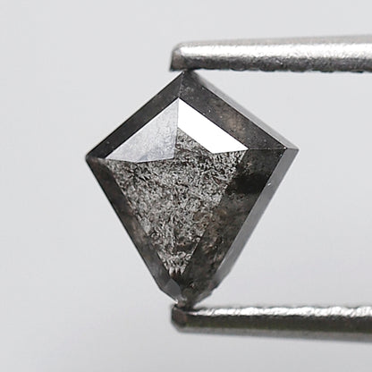Blackish Gray Kite Cut Diamond 0.64 Ct, Natural Salt and Pepper Loose Diamond for Custom Jewelry Design