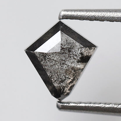 Blackish Gray Kite Cut Diamond 0.64 Ct, Natural Salt and Pepper Loose Diamond for Custom Jewelry Design