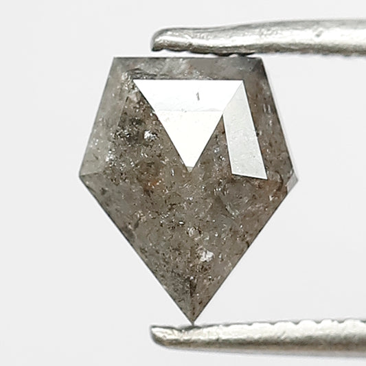 Natural 1.19 CT Modified cut Salt and Pepper Gray Black Loose Diamond For Pendant