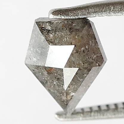 Natural 1.19 CT Modified cut Salt and Pepper Gray Black Loose Diamond For Pendant