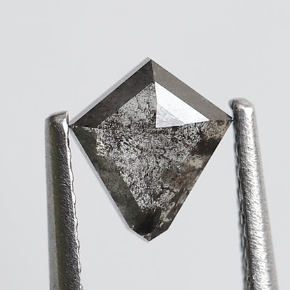 Blackish Gray Kite Cut Diamond 0.64 Ct, Natural Salt and Pepper Loose Diamond for Custom Jewelry Design
