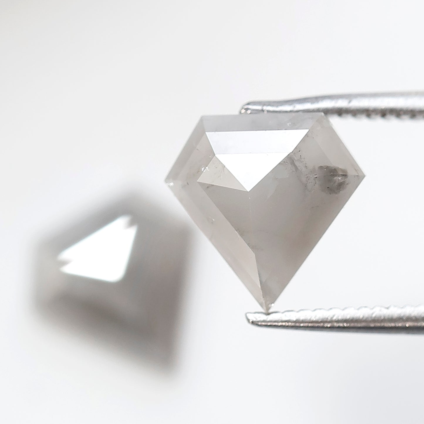 Pair Of Diamond Shape Salt and Pepper Diamonds 2.83 CT 8.50 MM Loose Natural Gray Color Diamonds