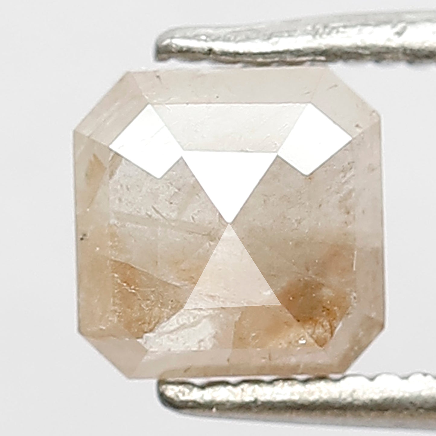 1.14 Ct Rustic Diamond | 5.90 mm Square Emerald Cut Natural Reddish Brown Loose Diamond for Custom Ring