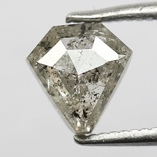 1.26 CT Geometric Shape Natural Grey Black Color Diamond Salt And Pepper Diamond Loose Natural Diamond For Gift