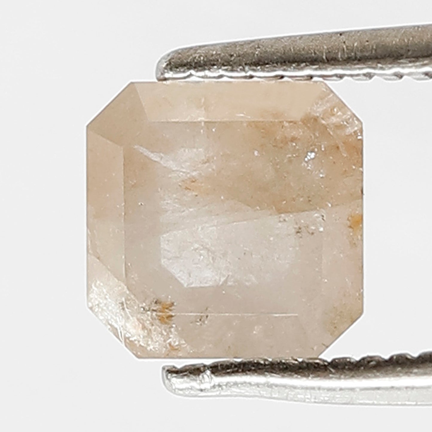 1.14 Ct Rustic Diamond | 5.90 mm Square Emerald Cut Natural Reddish Brown Loose Diamond for Custom Ring