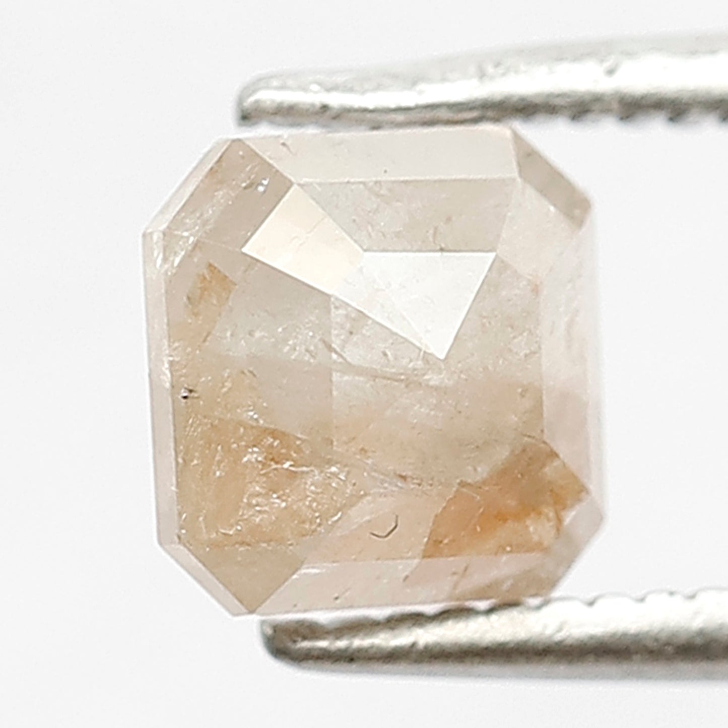 1.14 Ct Rustic Diamond | 5.90 mm Square Emerald Cut Natural Reddish Brown Loose Diamond for Custom Ring