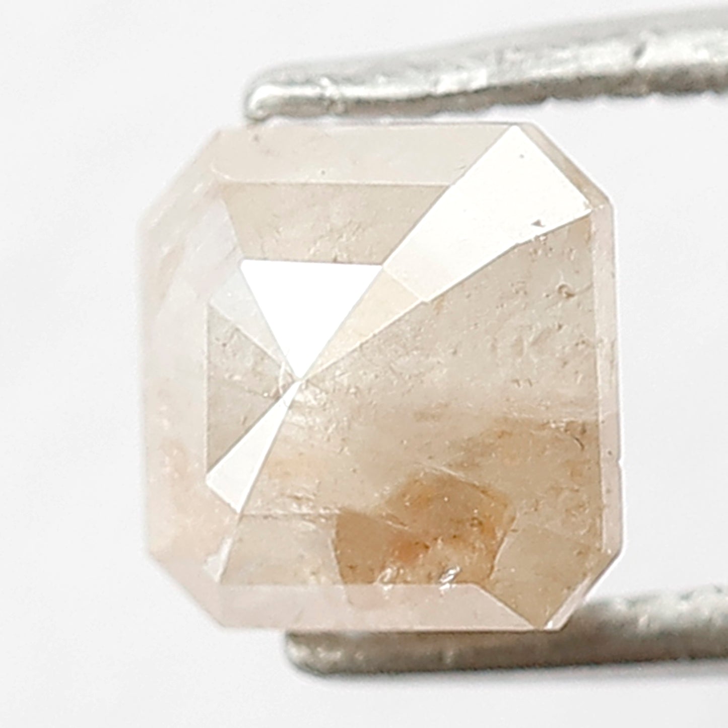 1.14 Ct Rustic Diamond | 5.90 mm Square Emerald Cut Natural Reddish Brown Loose Diamond for Custom Ring