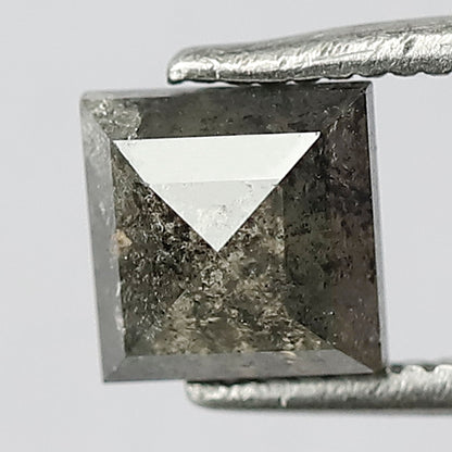 1.32 CT Natural Diamond Grey Black Color Diamond Square Shape Diamond Salt And Pepper Diamond Natural Loose Diamond Real Diamond