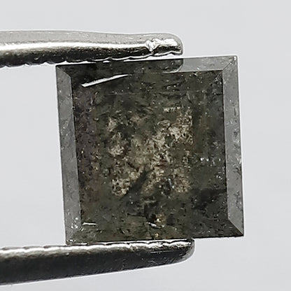 1.32 CT Natural Diamond Grey Black Color Diamond Square Shape Diamond Salt And Pepper Diamond Natural Loose Diamond Real Diamond