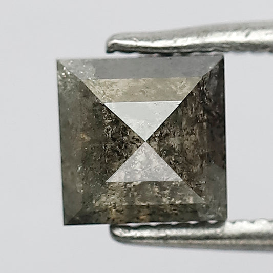 1.32 CT Natural Diamond Grey Black Color Diamond Square Shape Diamond Salt And Pepper Diamond Natural Loose Diamond Real Diamond
