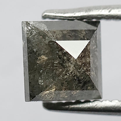 1.32 CT Natural Diamond Grey Black Color Diamond Square Shape Diamond Salt And Pepper Diamond Natural Loose Diamond Real Diamond