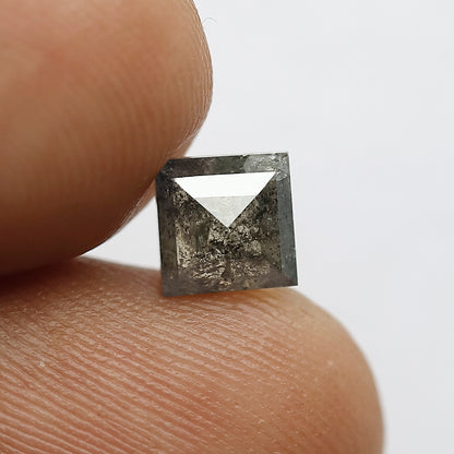 1.32 CT Natural Diamond Grey Black Color Diamond Square Shape Diamond Salt And Pepper Diamond Natural Loose Diamond Real Diamond