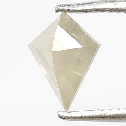 0.79 Ct Natural Light Yellowish Diamond | Kite Shape Translucent Rustic Conflict Free Loose Diamond for Pendant