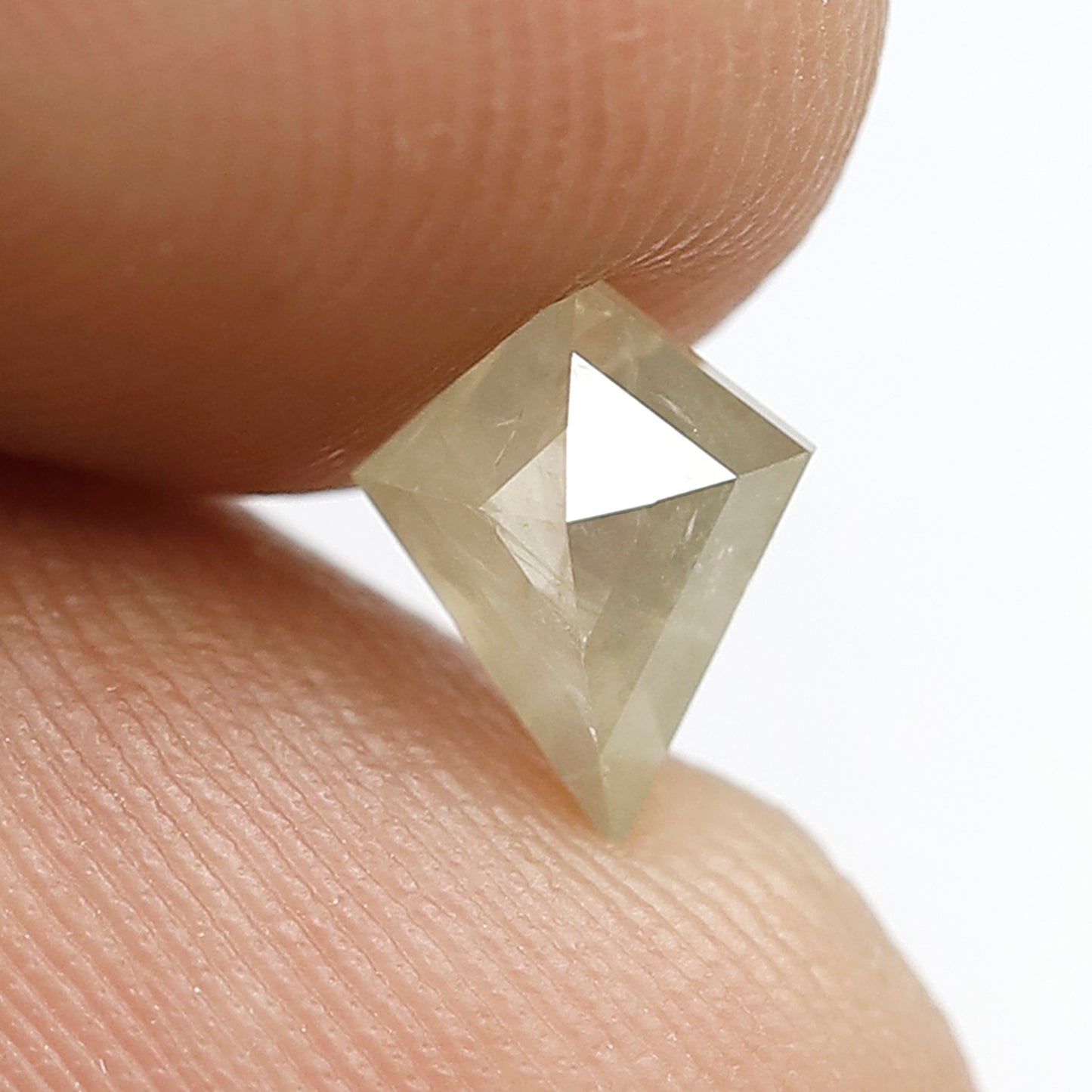 0.79 Ct Natural Light Yellowish Diamond | Kite Shape Translucent Rustic Conflict Free Loose Diamond for Pendant