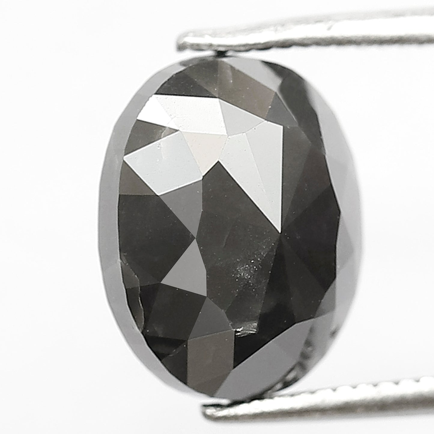 3.98 Ct Oval Cut Black Diamond | 10.50 mm Loose Diamond for Engagement or Proposal Ring