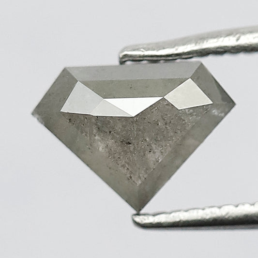 0.90 CT Loose Natural Diamond Pentagon Shape Grey Black Color Diamond Salt and Pepper Diamond Natural Diamond For Ring gift