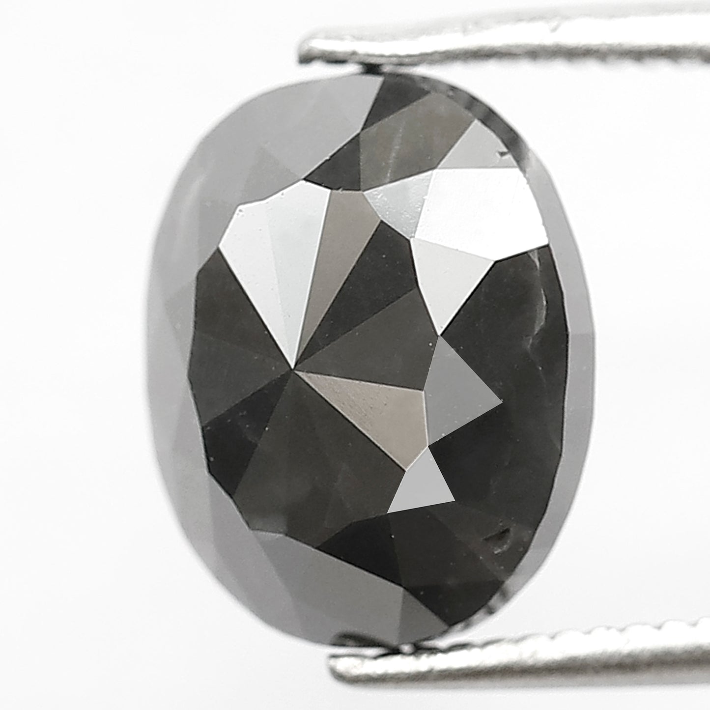 3.98 Ct Oval Cut Black Diamond | 10.50 mm Loose Diamond for Engagement or Proposal Ring