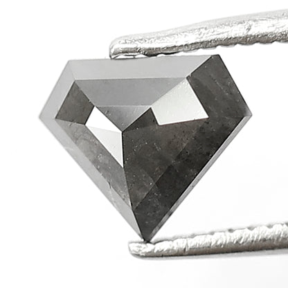 0.88 Ct Natural Black Diamond | Diamond Shape 6.10 mm Loose Diamond for Engagement or Wedding Ring