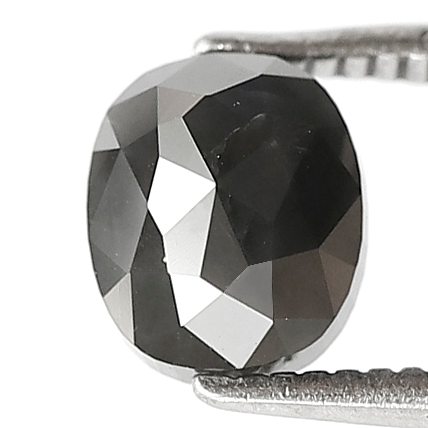 1.50 Ct Natural Blackish Gray Diamond | Oval Shape 6.60 mm Loose Diamond for Handmade Jewelry