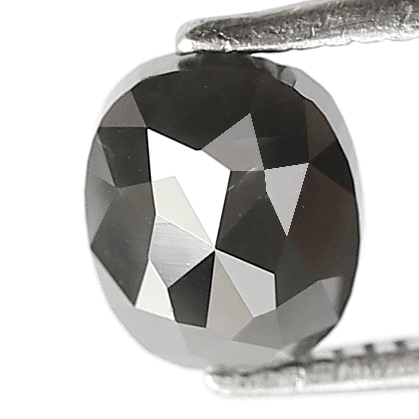 1.50 Ct Natural Blackish Gray Diamond | Oval Shape 6.60 mm Loose Diamond for Handmade Jewelry