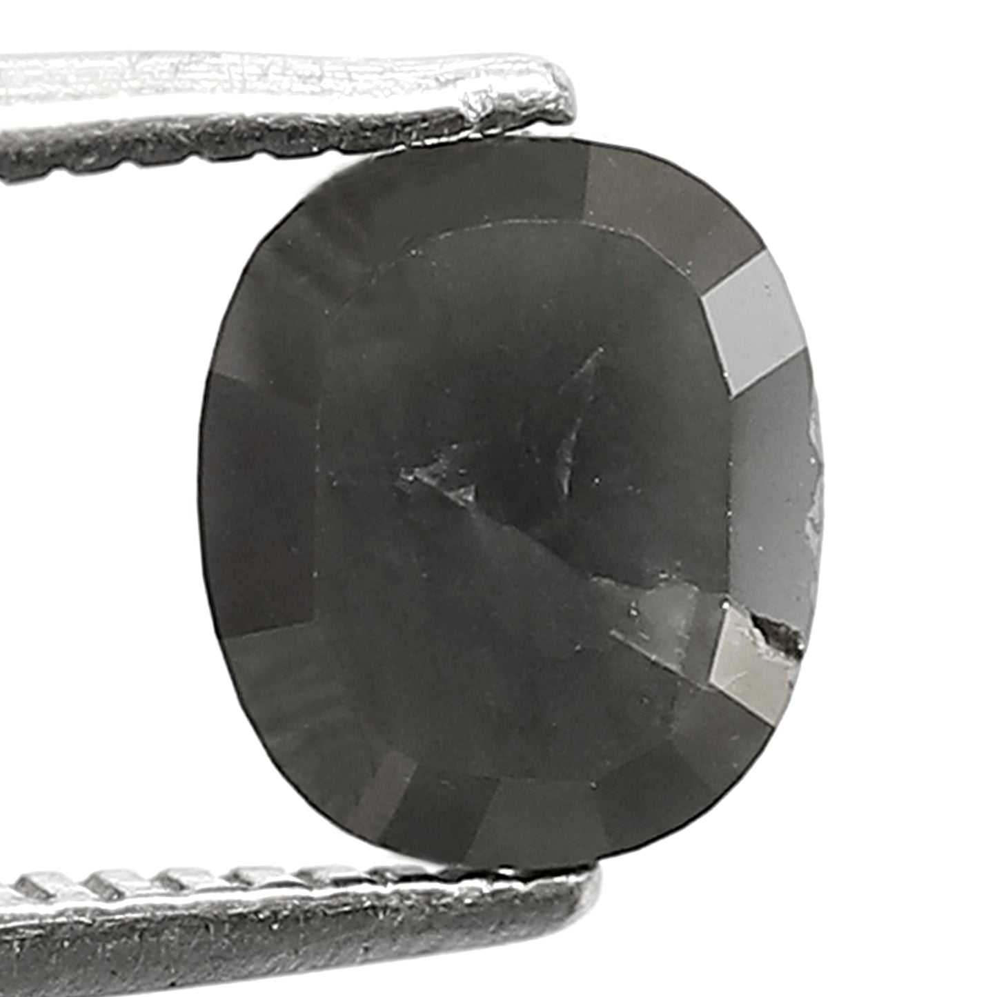 1.50 Ct Natural Blackish Gray Diamond | Oval Shape 6.60 mm Loose Diamond for Handmade Jewelry