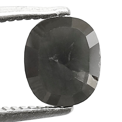 1.50 Ct Natural Blackish Gray Diamond | Oval Shape 6.60 mm Loose Diamond for Handmade Jewelry