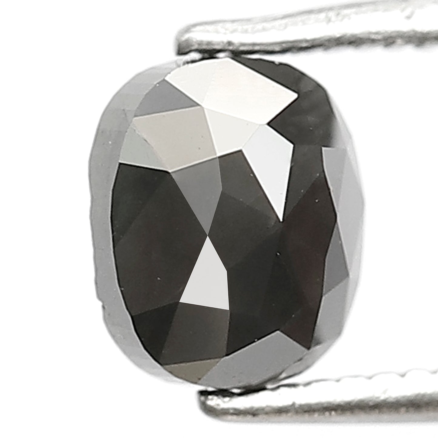 1.50 Ct Natural Blackish Gray Diamond | Oval Shape 6.60 mm Loose Diamond for Handmade Jewelry