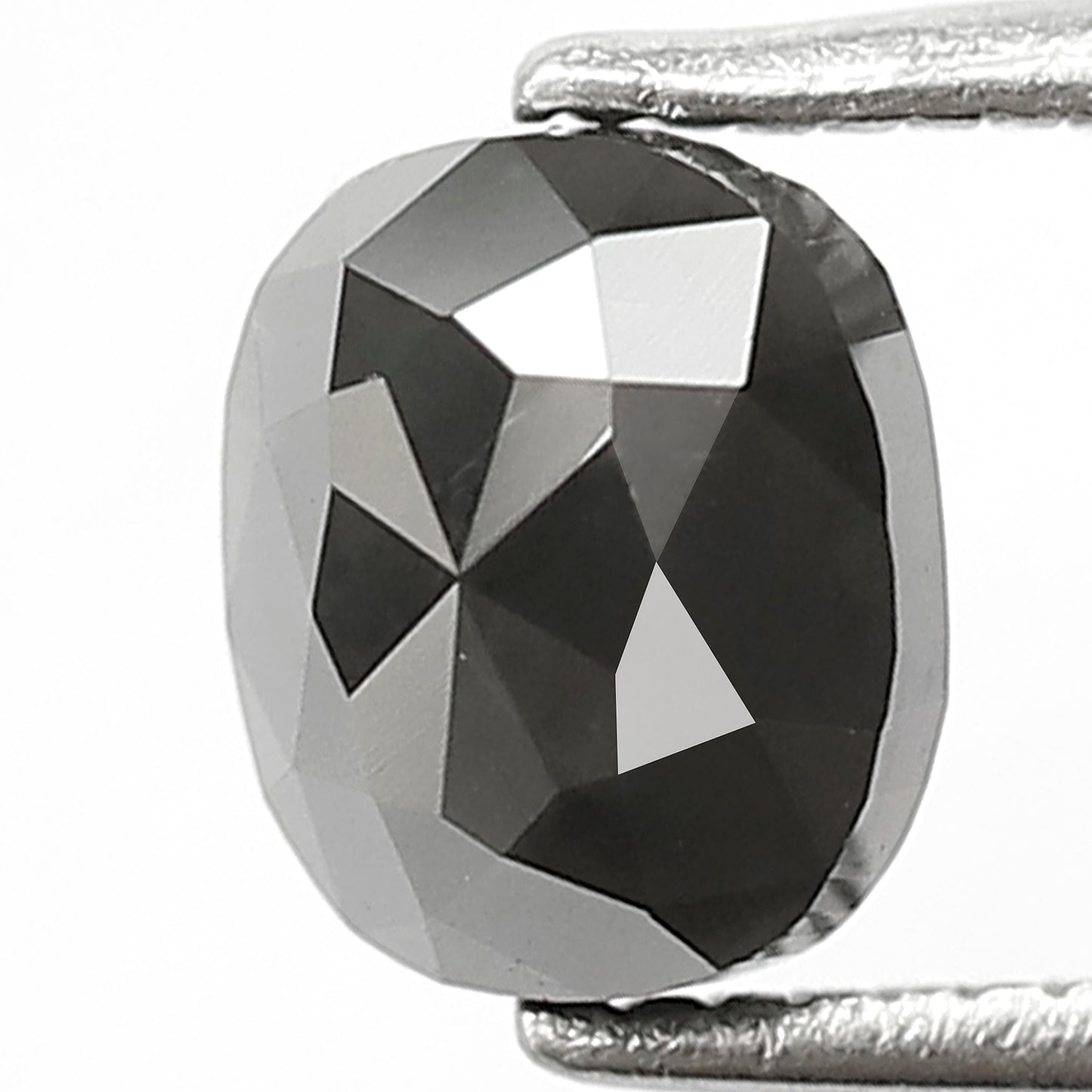 1.50 Ct Natural Blackish Gray Diamond | Oval Shape 6.60 mm Loose Diamond for Handmade Jewelry