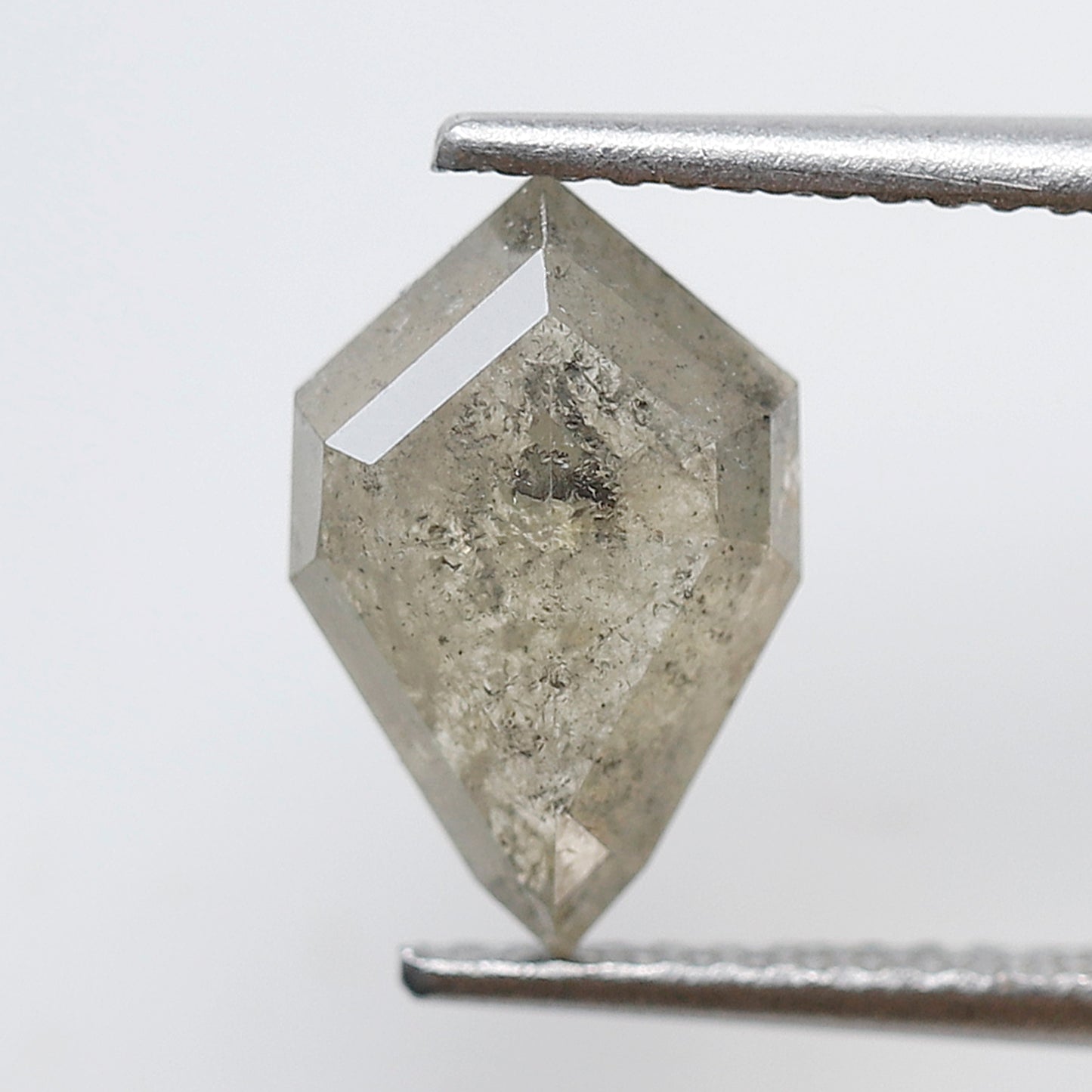 2.17 Ct Greenish Gray Geometric Diamond, Natural Salt and Pepper Loose 11.00 x 7.10 mm Conflict Free Diamond