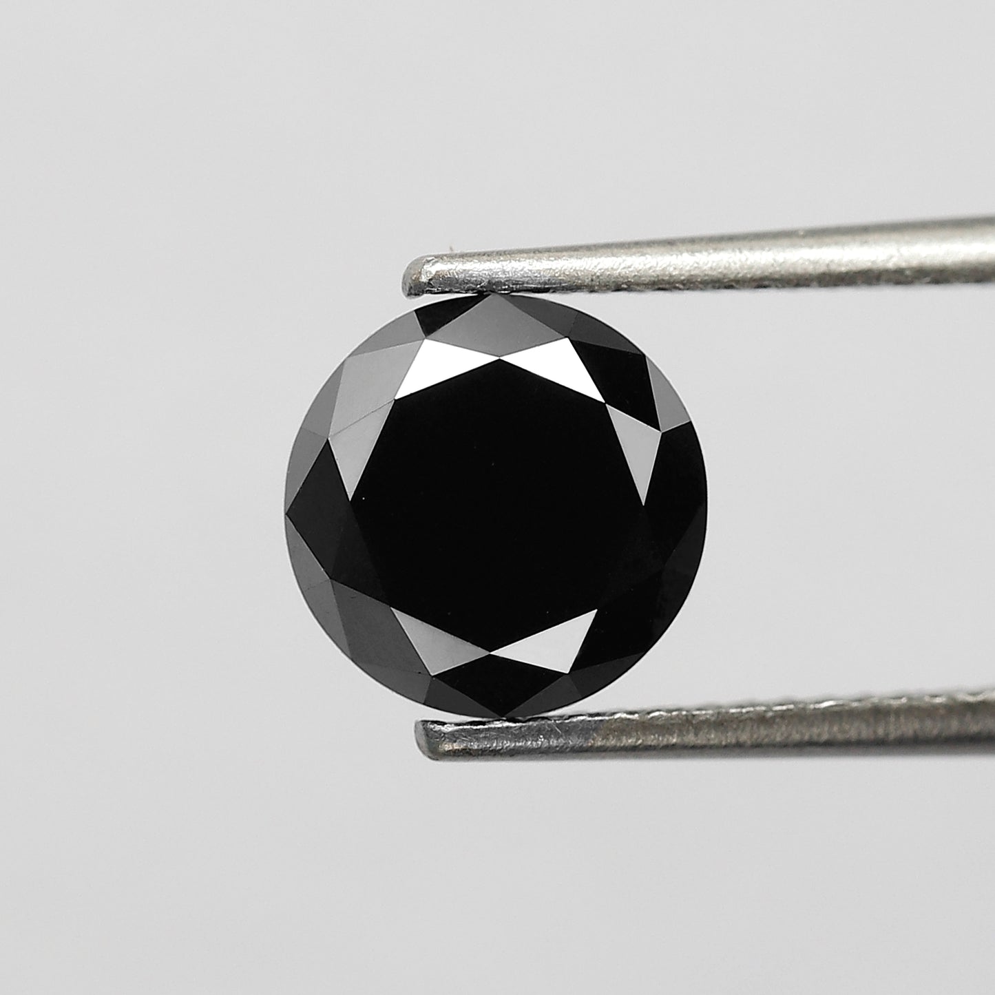2.57 Ct Treated Black Diamond | Round Brilliant Cut 8.3 mm Loose Diamond for Engagement Ring