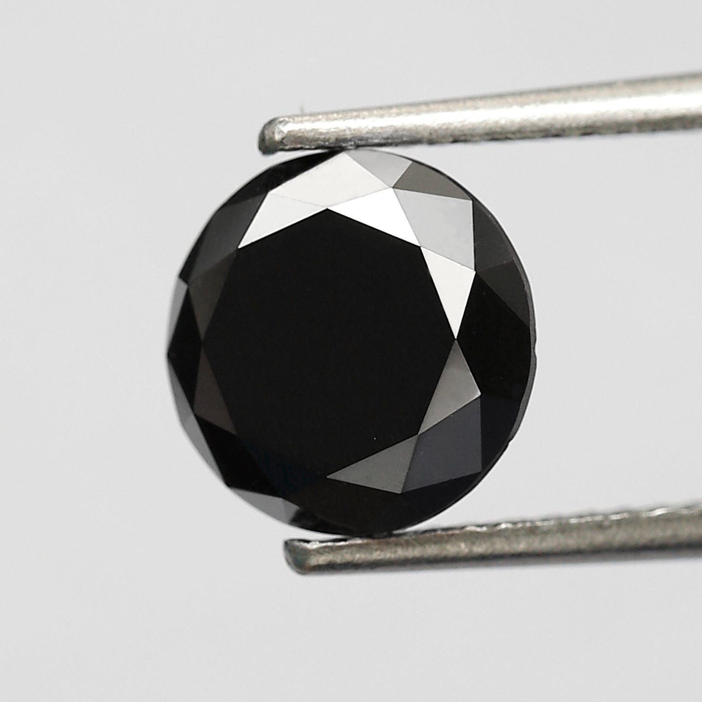 2.57 Ct Treated Black Diamond | Round Brilliant Cut 8.3 mm Loose Diamond for Engagement Ring