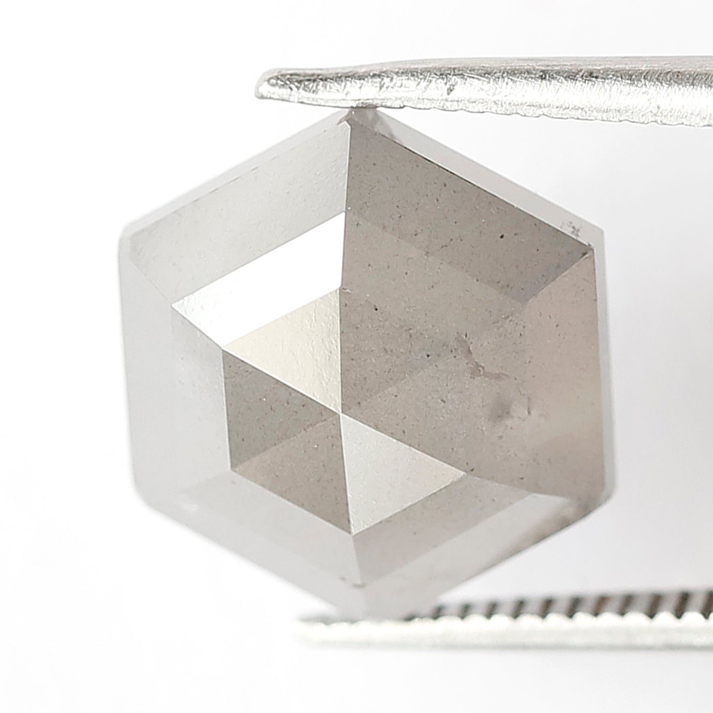 6.65 Ct Natural Grayish Diamond | Hexagon Shape Salt & Pepper Conflict Free Loose Diamond