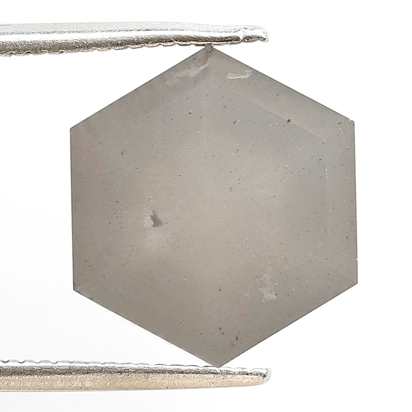 6.65 Ct Natural Grayish Diamond | Hexagon Shape Salt & Pepper Conflict Free Loose Diamond