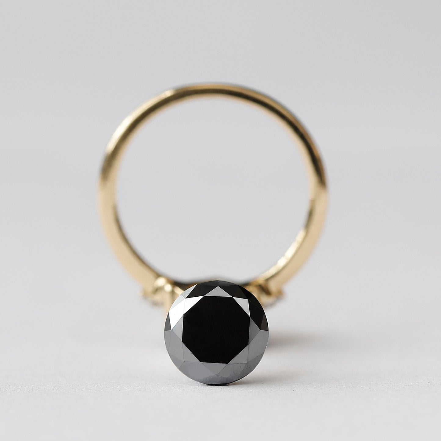 2.57 Ct Treated Black Diamond | Round Brilliant Cut 8.3 mm Loose Diamond for Engagement Ring