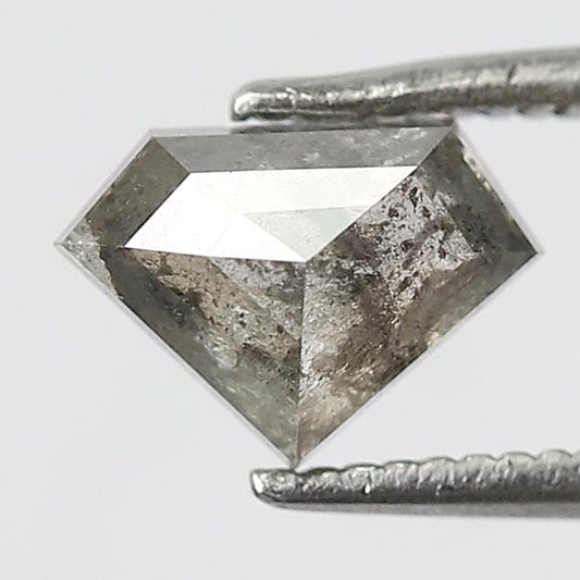 1.10 CT Loose Natural Diamond, Geometric Shape Diamond, Salt and Pepper Diamond, Natural Grey Black Color Diamond, Natural Diamond, Diamond Gift